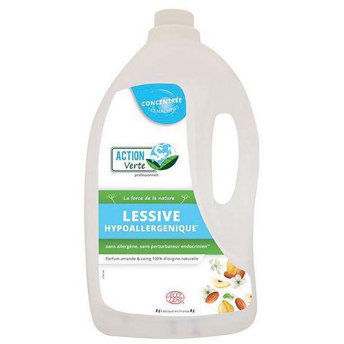 Illustration de : Lessive liquide concentrée ecocert amande et coing Ecocert 5L - 4 bidons