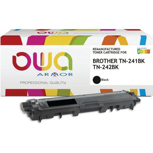 Illustration de : Toner remanufacturé BROTHER TN-241BK - TN-242BK - OWA