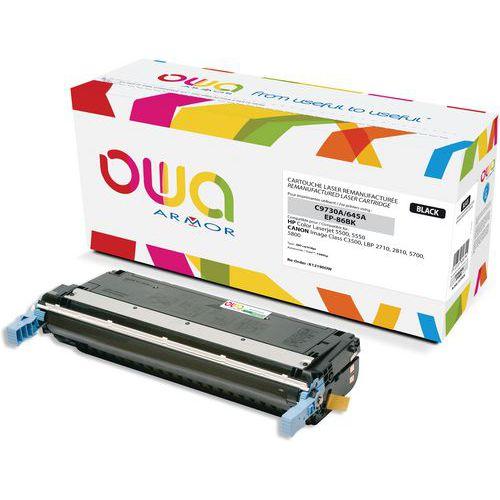 Illustration de : Toner remanufacturé HP C9730A - CANON EP-86 BK - OWA