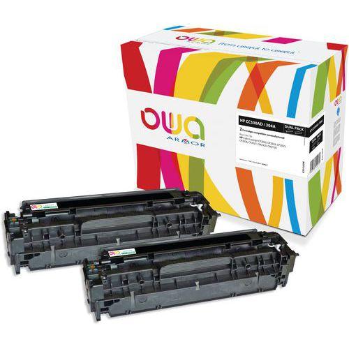 Illustration de : Toner remanufacturé HP CC530A - CANON 718BK - OWA