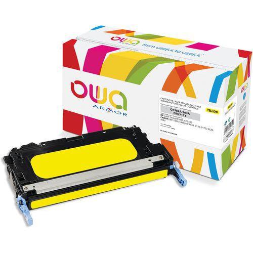 Illustration de : Toner remanufacturé HP Q7582A - CANON 711Y - OWA