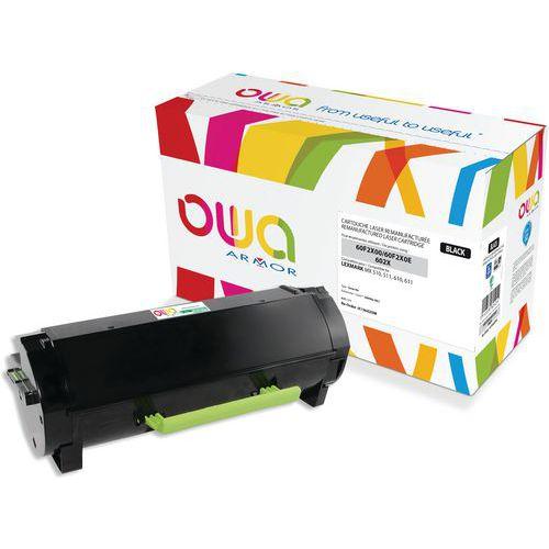 Illustration de : Toner remanufacturé LEXMARK 60F2X00 - 60F2X0E - OWA