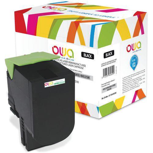 Illustration de : Toner remanufacturé LEXMARK 70C20K0 - 70C2HKE - 70C2HK0 - OWA
