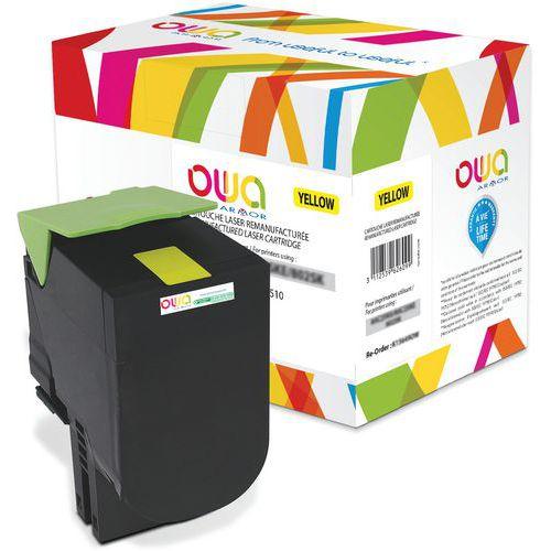 Illustration de : Toner remanufacturé LEXMARK 70C2HYE - 70C2HY0 - OWA