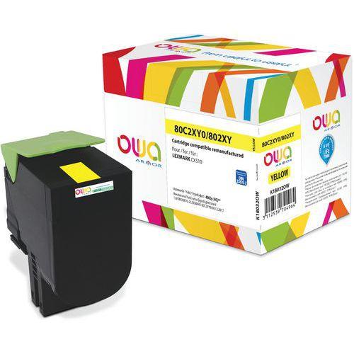 Illustration de : Toner remanufacturé LEXMARK 80C2XY0 - OWA