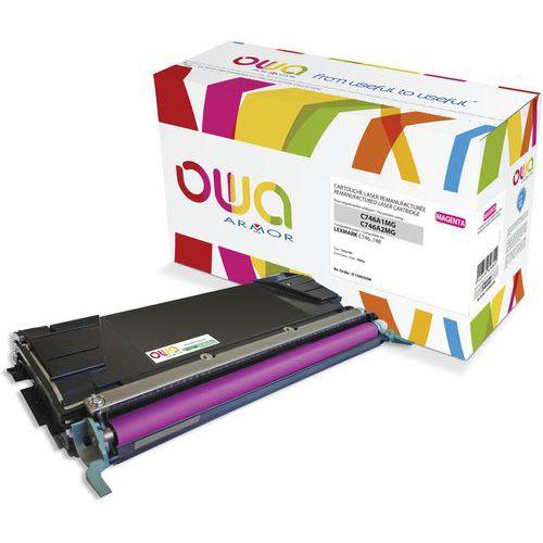 Illustration de : Toner remanufacturé LEXMARK C746A2MG - C746A1MG - OWA