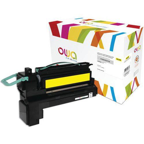 Illustration de : Toner remanufacturé LEXMARK C792X2YG - C792X1YG - OWA