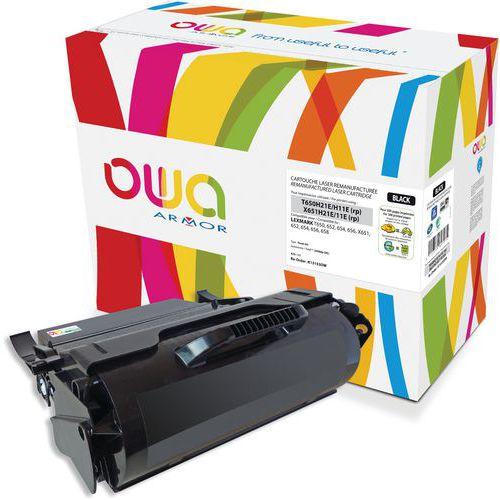 Illustration de : Toner remanufacturé compatible LEXMARK, DELL et TOSHIBA - OWA