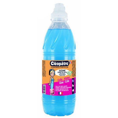 Illustration de : Flacon 1 litre colle océane bleue - Cléopâtre