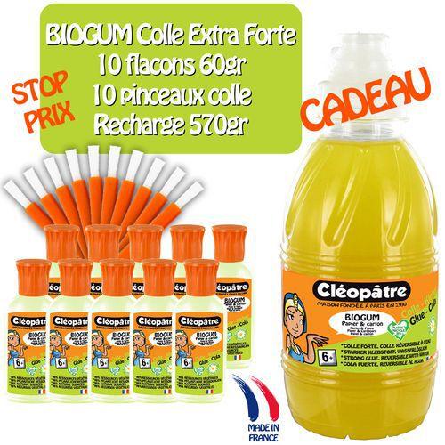Illustration de : Biogum ensemble de 10 flacons 60 ml avec applicateur - Cléopâtre