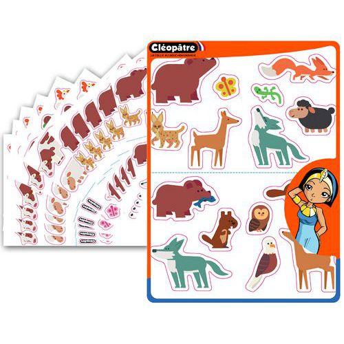 Illustration de : Assortiment 480 gommettes animaux - Cleopatre