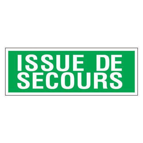 Illustration de : Panneau d'évacuation-secours - Issue de secours - Adhésif