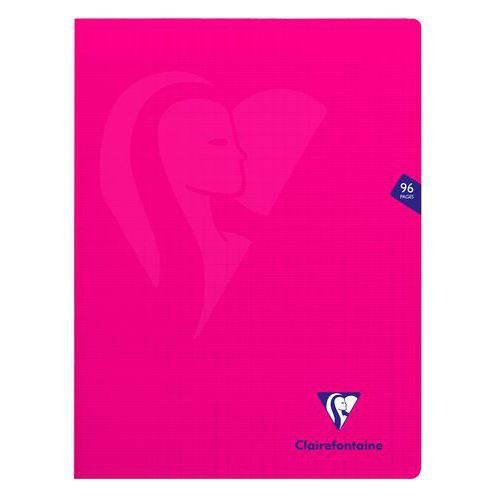 Illustration de : Mimesys cahier piqué polypro 24x32cm 96p séyès - Clairefontaine