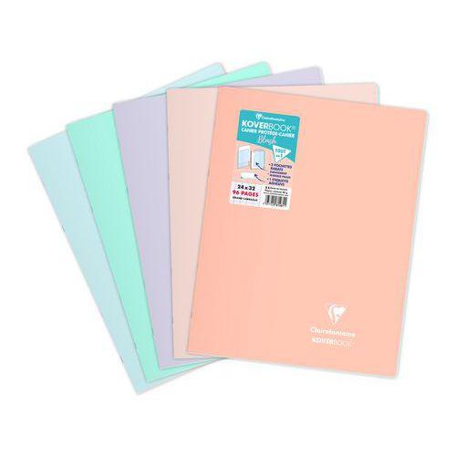 Illustration de : Cahier piqué bicolore opaque 24x32cm 96 pages séyès - Clairefontaine