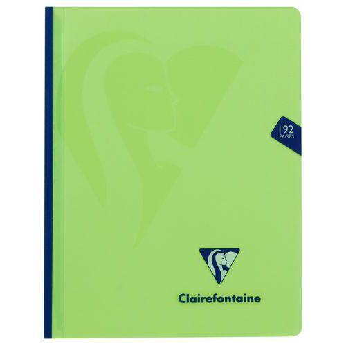 Illustration de : Cahier brochure cousue polypro 17x22cm 192p séyès - Clairefontaine
