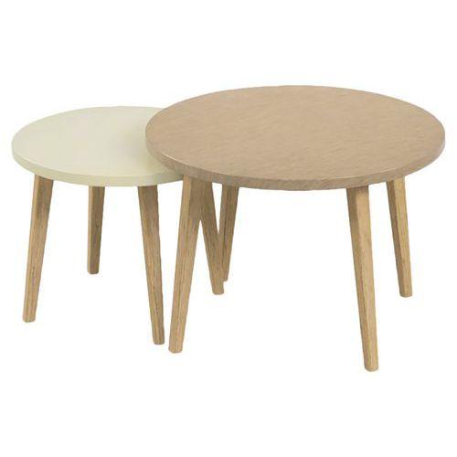 Illustration de : Tables basses gigognes Upcy décor plateau uni Tizu