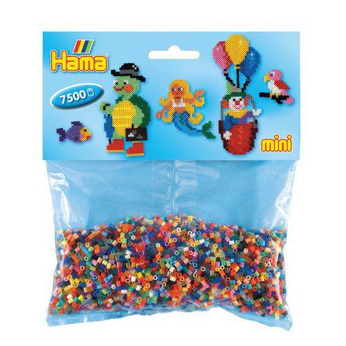 Illustration de : Sachet 7500 perles 2,5mm 48 couleurs - Hama mini