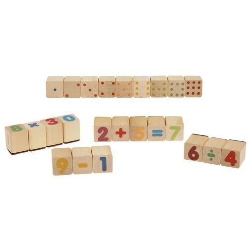 Illustration de : Lot de 24 tampons bois mathématiques - Eduplay