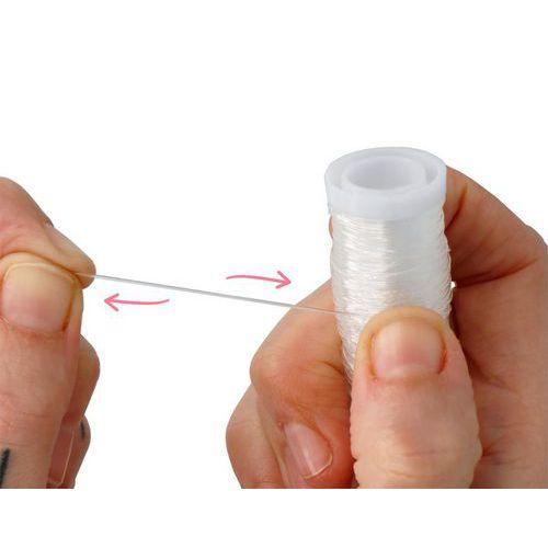 Illustration de : Bobine 20 m fil nylon élastique incolore 0,5 mm - Innspiro