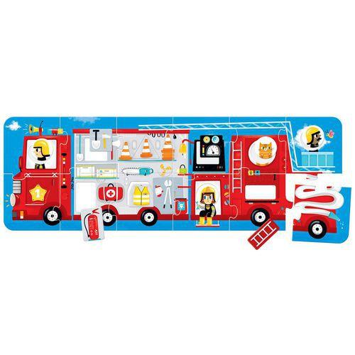 Illustration de : Maxi puzzle camion de pompier - Banana Panda