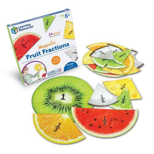 Illustration de : Fractions magnétiques - fruits - Learning ressources