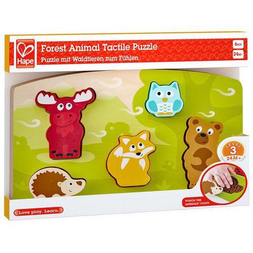 Illustration de : Puzzle tactile animaux de la forêt - Hape