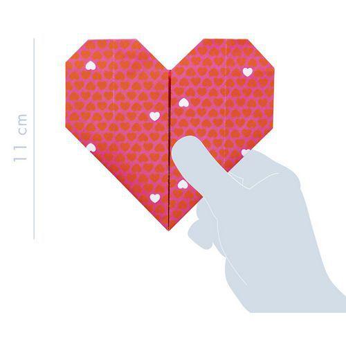 Illustration de : Origami Love, 60 feuilles 20 x 20, 70g - Avenue Mandarine