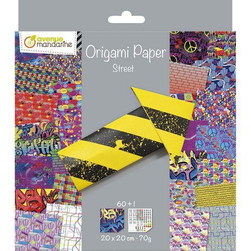 Illustration de : Origami Street, 60 feuilles 20 x 20, 70g - Avenue Mandarine