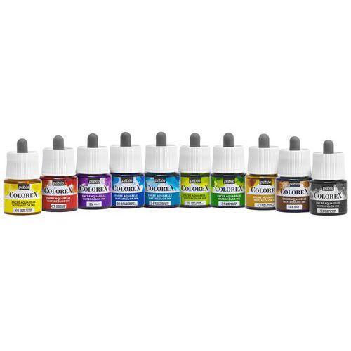 Illustration de : Set 10 x 45ml Colorex avec bouchon pipette - Pébéo