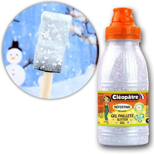 Illustration de : Gel pailleté 250 ml déco neige - Cleopatre