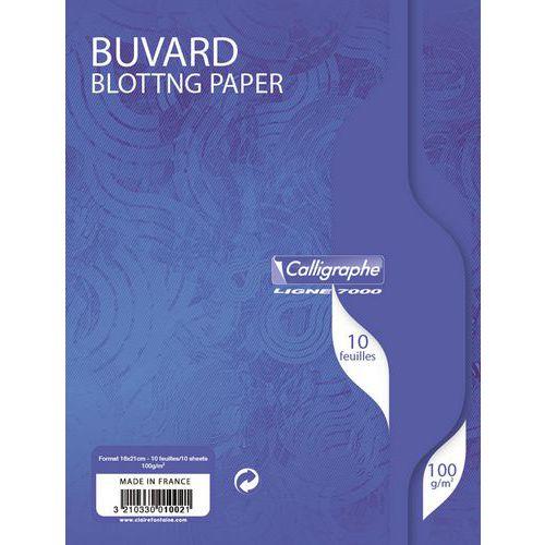 Illustration de : Buvard 16x21 blanc 100g - Clairefontaine