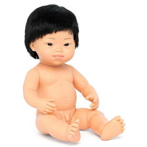 Illustration de : Bébé garçon asiatique cheveux syndrome down 38 cm - Miniland