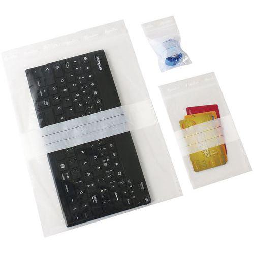Illustration de : Sachets zip - Bandes blanches 100 microns – Manutan - Manutan Expert