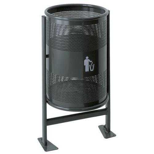 Illustration de : Corbeille d'extérieur sur support - 60 L et 80 L