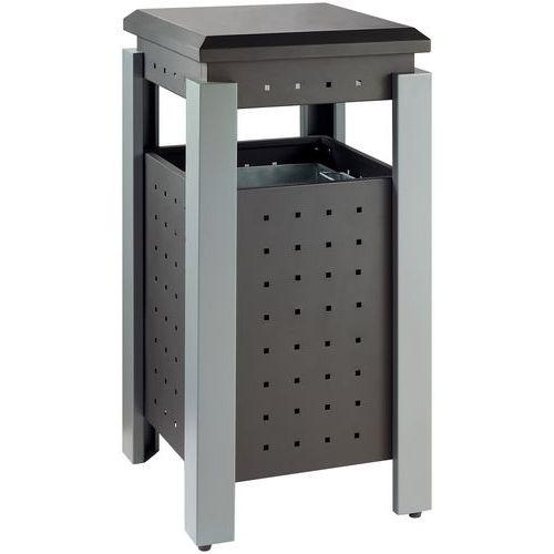 Illustration de : Poubelle extérieur carré 36L - Vepabins