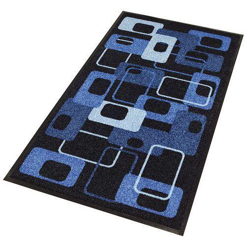 Illustration de : Tapis d'entrée décoratif zone de trafic peu intense Modern 70s Bleu - Notrax