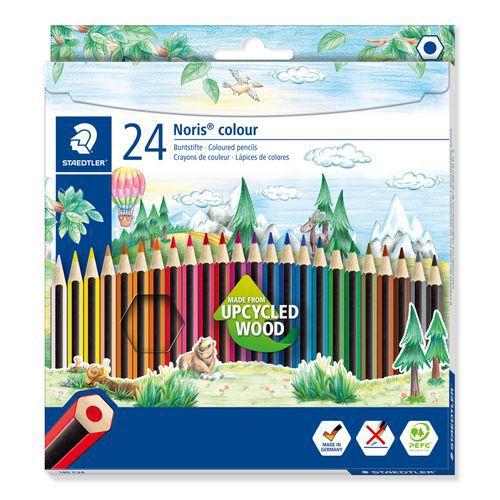 Illustration de : Etui 24 crayons couleurs noris colour - Staedtler