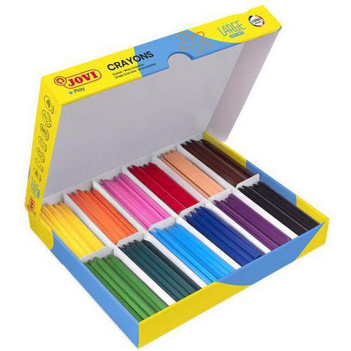 Illustration de : Pack économique de 300 craies à la cire hexagonaux - Jovi