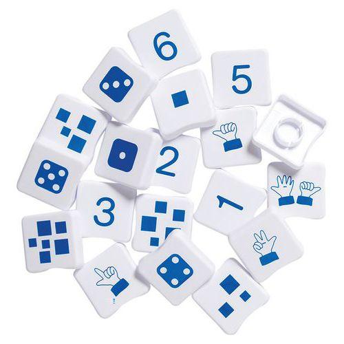 Illustration de : Pions-Numération de 1 à 6 - Nathan