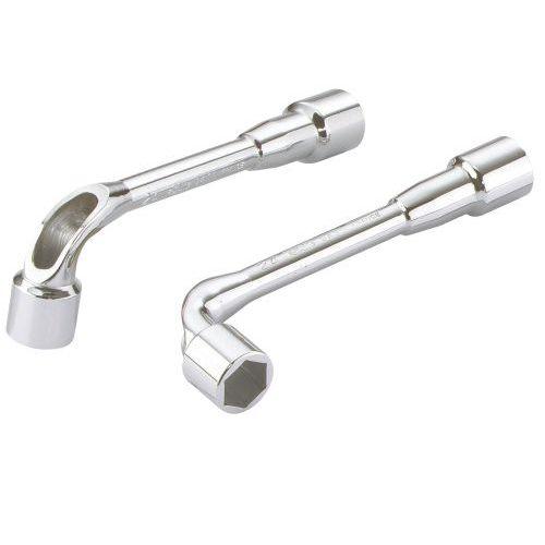 Illustration de : Jeu de 9 clés à pipe débouchées satinées 6/6 pans en boîte.