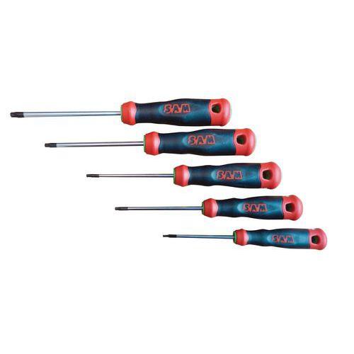 Illustration de : Tournevis S1 Torx jeu de 5