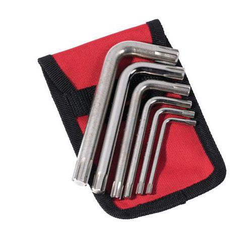 Illustration de : Trousse de 6 clés mâles pour empreinte à créneaux