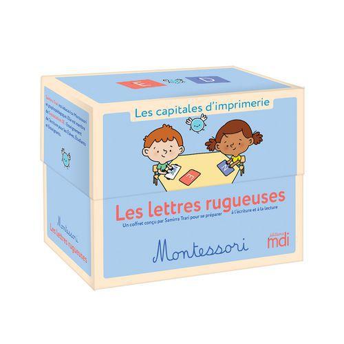 Illustration de : Les lettres rugueuses Montessori Cycles 1/2 Les capitales d'imprimerie