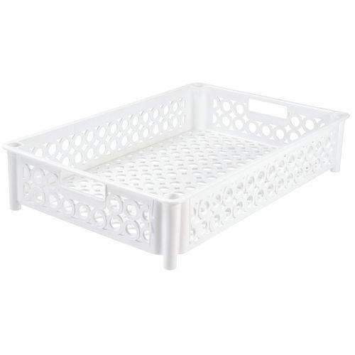 Illustration de : Caisse ajourée avec support d'empilage - Longueur 590 mm - 22 L _Gilac