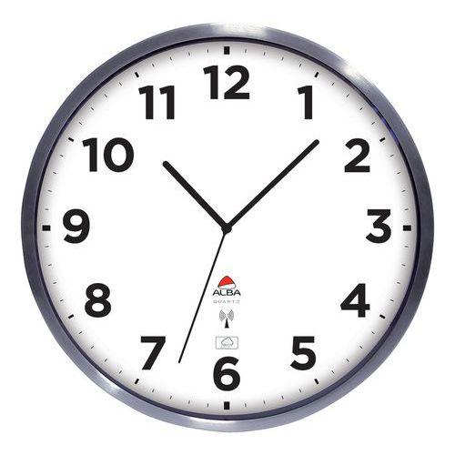 Illustration de : Horloge quartz Ø 35,5 cm radio pilotée extérieur Alba