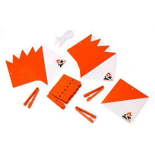 Illustration de : Lot balises et pinces pour course d'orientation - Orientsport