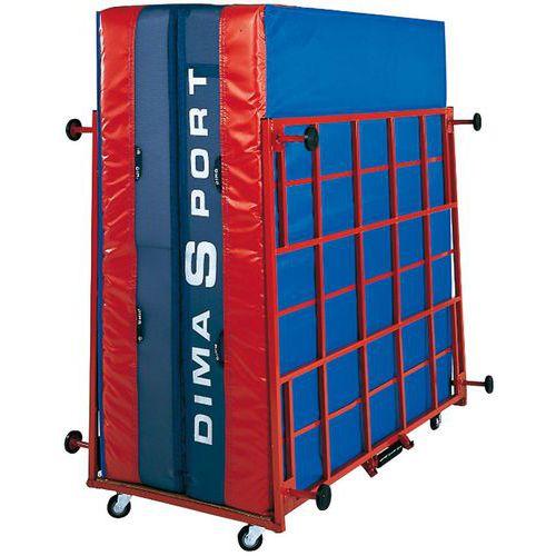 Illustration de : Sautoir de saut Dima repliable sur roulettes