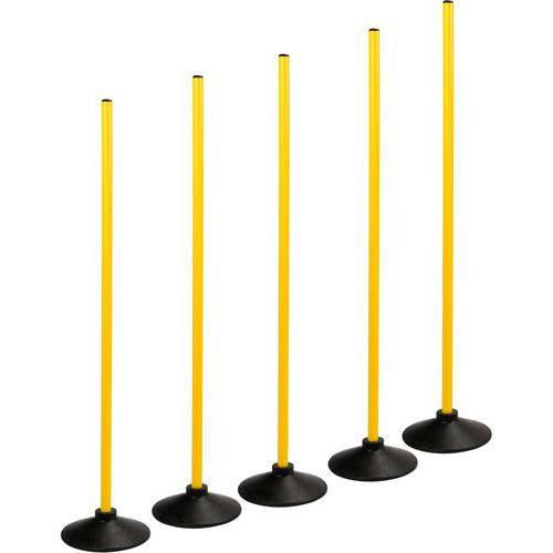 Illustration de : Lot de 5 piquets de slalom spécial indoor