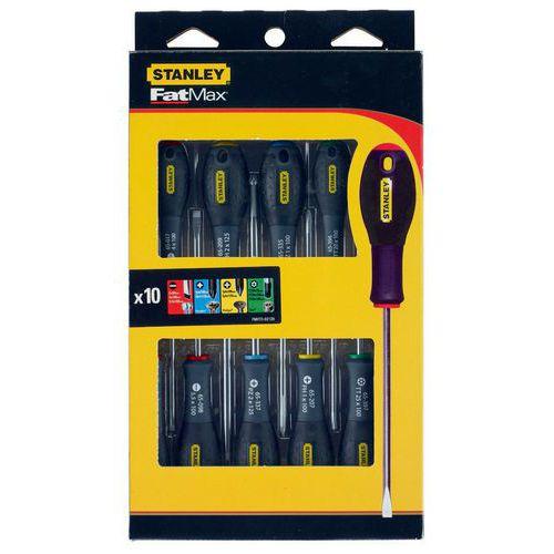 Illustration de : Jeu de 10 tournevis fatmax® phillips, pozi et torx