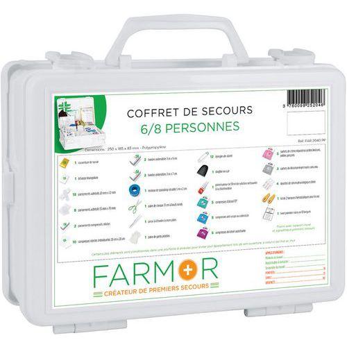 Illustration de : Coffret de secours 8 personnes Multirisques - FARMOR